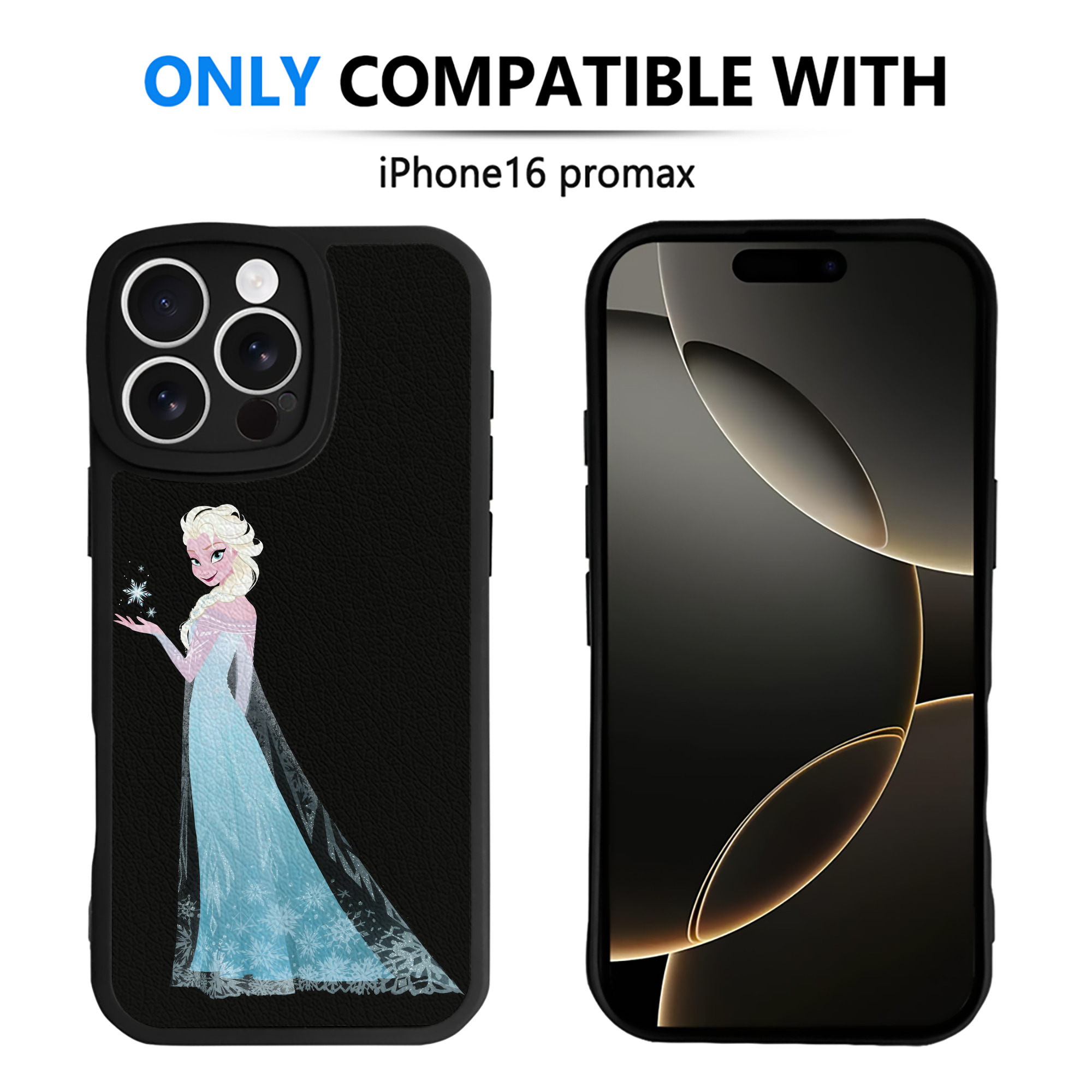 （画像用） アナと雪の女王 アンナ エルサ Frozen Anna Elsa 【iPhone 16シリーズ対応】シリコンスマホケース（レザー調） 材質：シリコン